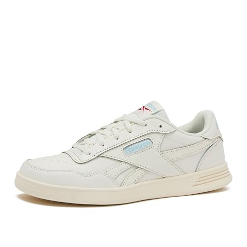 Reebok Court Advance Womens Sneakers - Casual Fashion White Sneakers for Women, Tennis Women's Shoes Size 5 to 11, Chalk/Blue Pearl/Vector Red, 9 | Amazon (US)