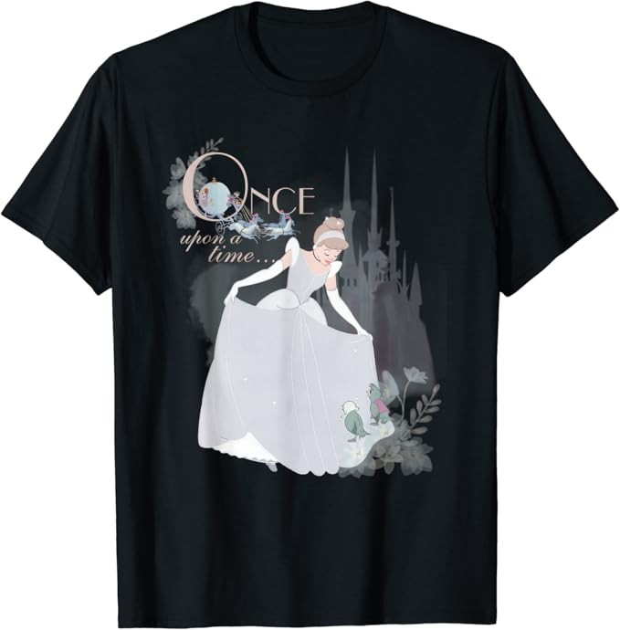 Disney Princess Cinderella Vintage Once Upon a Time T-Shirt | Amazon (US)