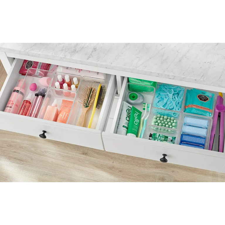 The Home Edit Medium Clear Storage Bin Organizer Insert, 2 Piece, 6.24" x 2.95" x 4.68" | Walmart (US)