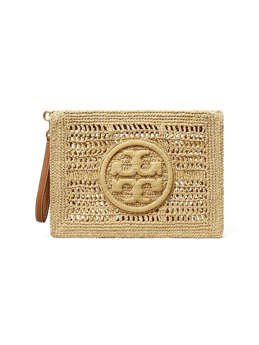 Women's Ella Crocheted Raffia Pouch - Natural | Saks Fifth Avenue