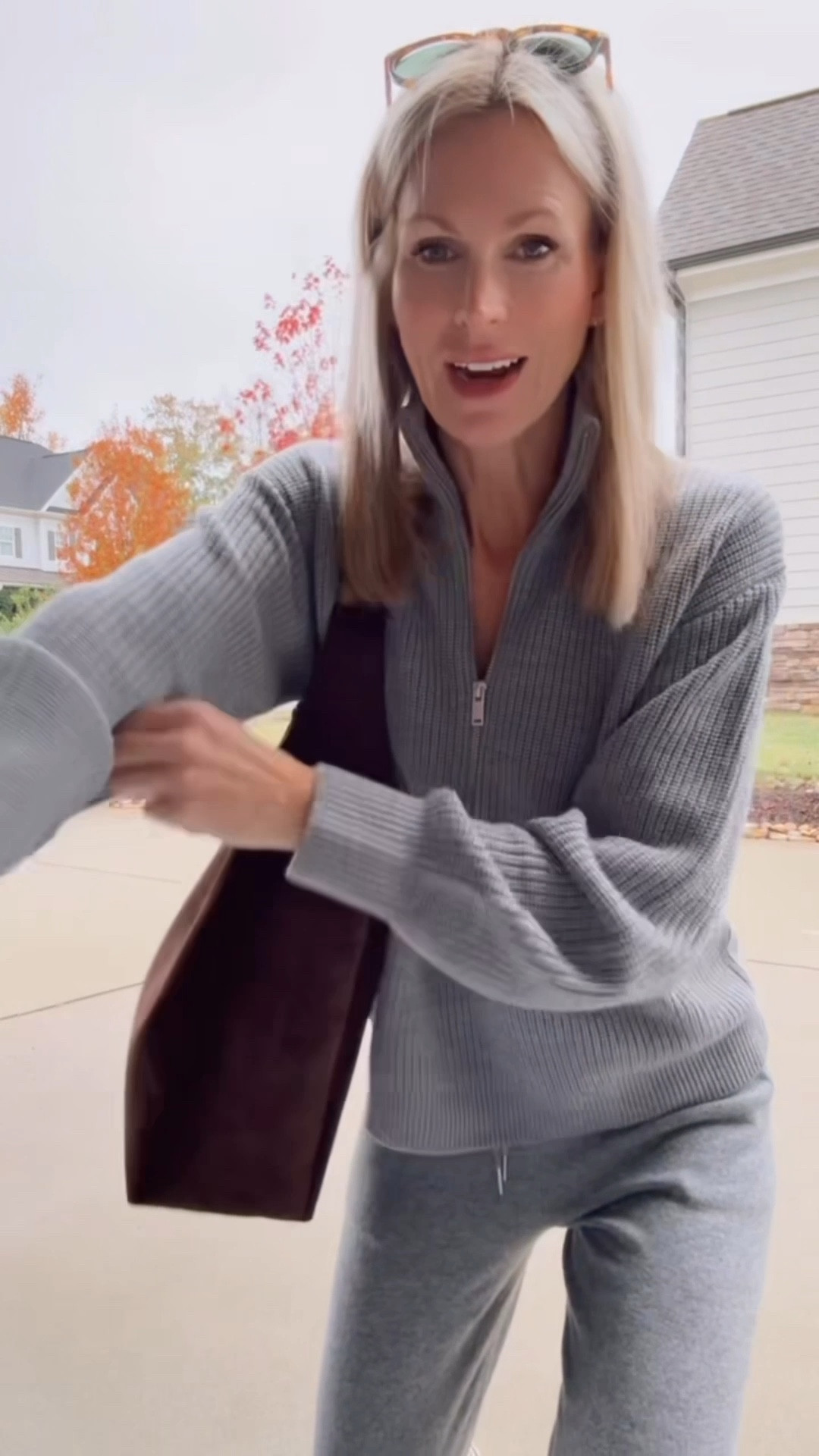 I love a work from home outfit that feels cozy but still makes me feel put together. This Quince set checks every box — soft, cute, and perfect for those all day laptop days @onequince #quincepartner 

#LTKSeasonal #LTKOver40 #LTKootd