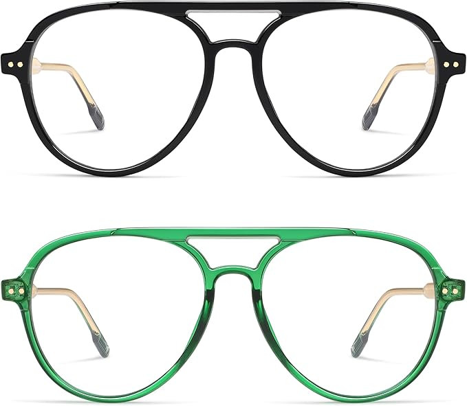 AMOMOMA Retro Blue Light Aviator Reading Glasses for Women Men,Vintage Computer Reader Frame 2.0 ... | Amazon (US)