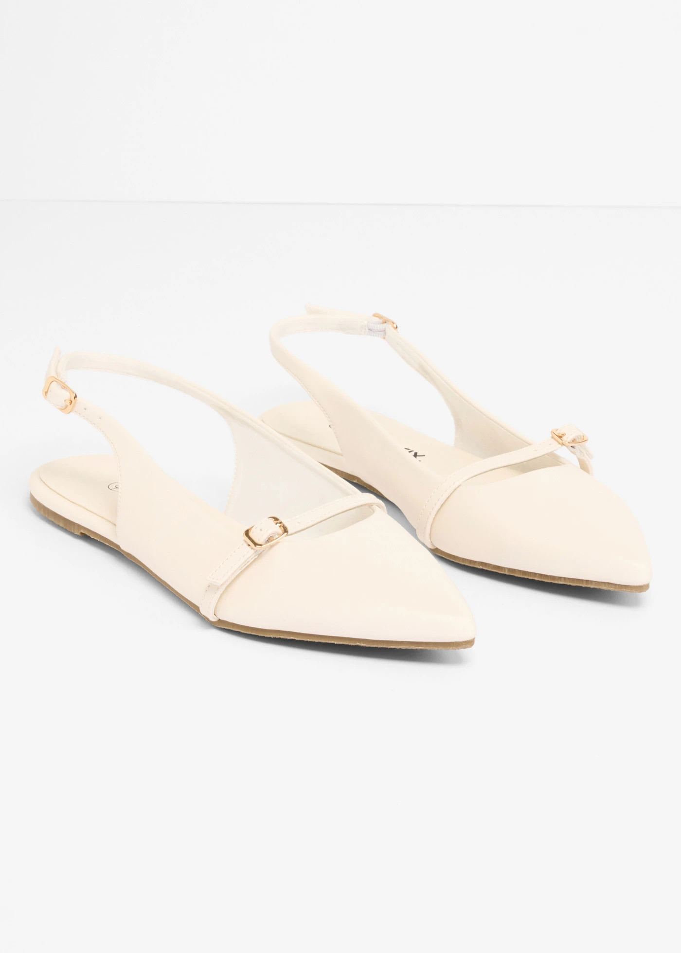 Slingback ballerina's met decoratief riempje wolwit | Bonprix NL