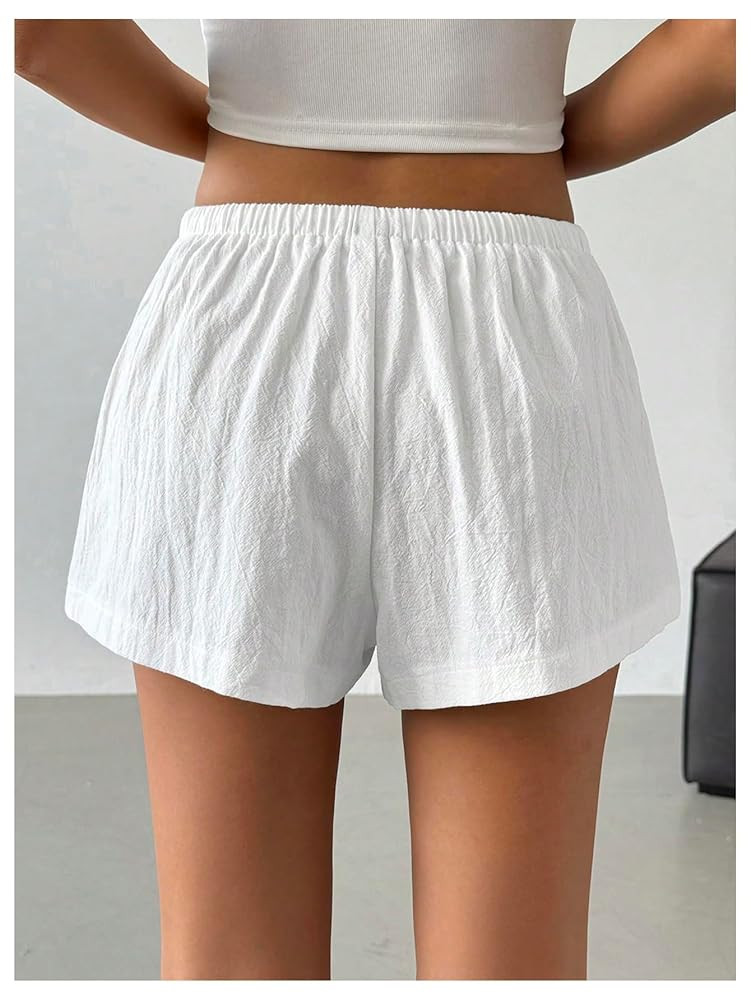 Women's Drawstring High Waisted Button Front Mini Shorts Loose Wide Leg Track Shorts Casual Loung... | Amazon (US)