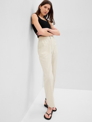 Linen-Cotton Pull-On Pants | Gap (CA)