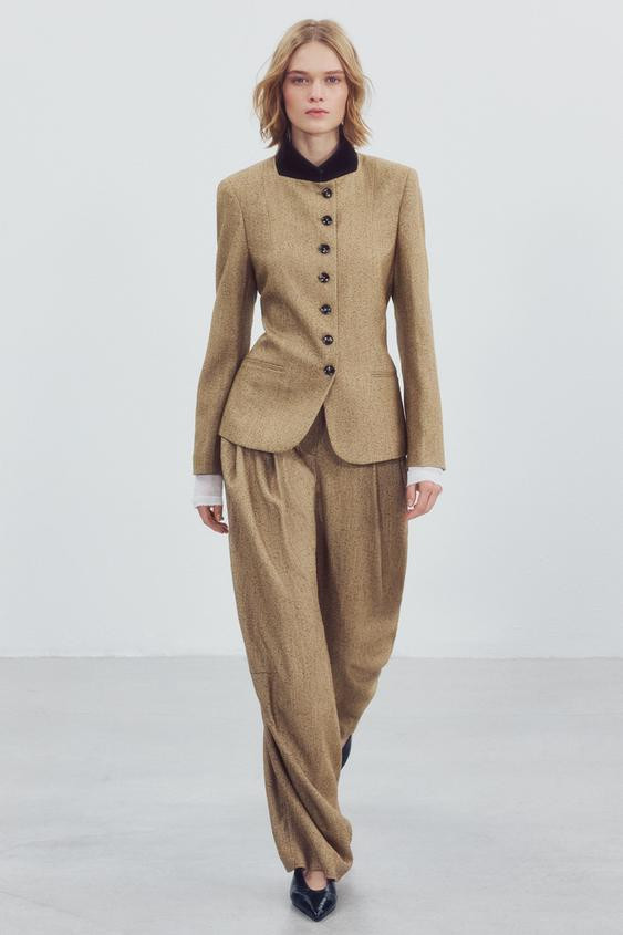 Zara - Zw Collection Combined Blazer - Mid-Camel - M - Woman | Zara Canada
