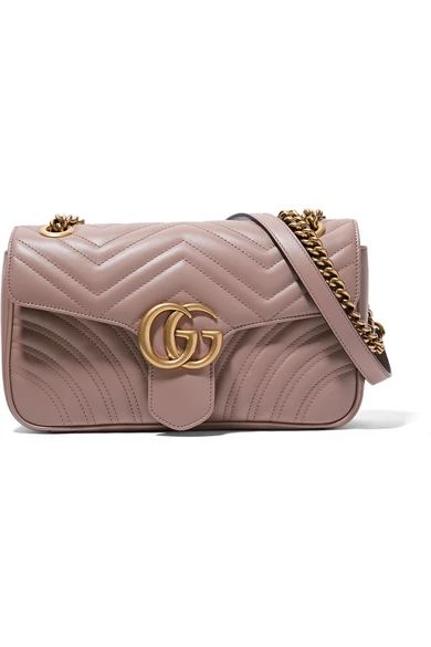 Gucci - Gg Marmont 2.0 Small Quilted Leather Shoulder Bag - Sand | NET-A-PORTER (US)