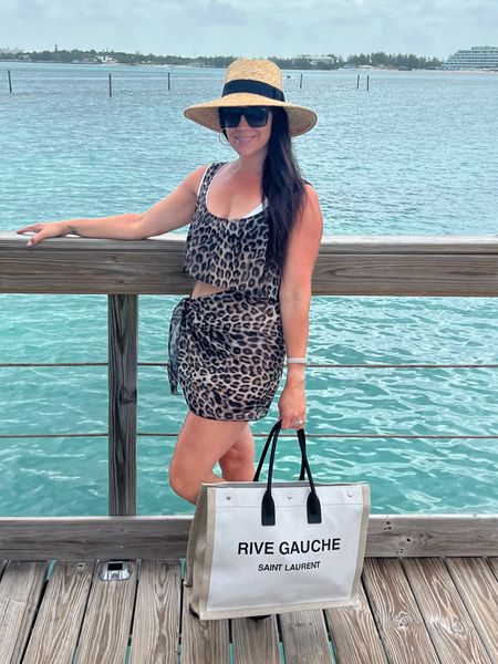 Leopard coverup
Hat and ysl tote 

#LTKTravel