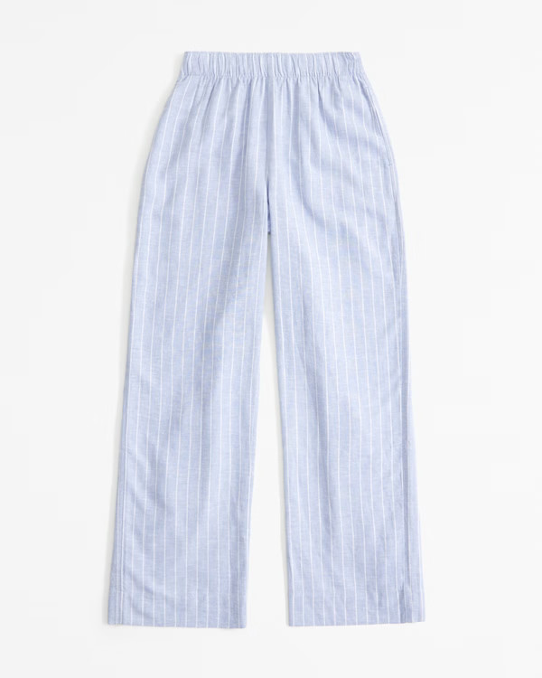 Women's Linen-Blend Pull-On Pant | Women's Bottoms | Abercrombie.com | Abercrombie & Fitch (US)
