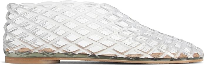 Jelly Mesh Ballet Flats for Women Clear Hollow Jellies Flat Sandals Round Toe Slip On Beach Balle... | Amazon (US)