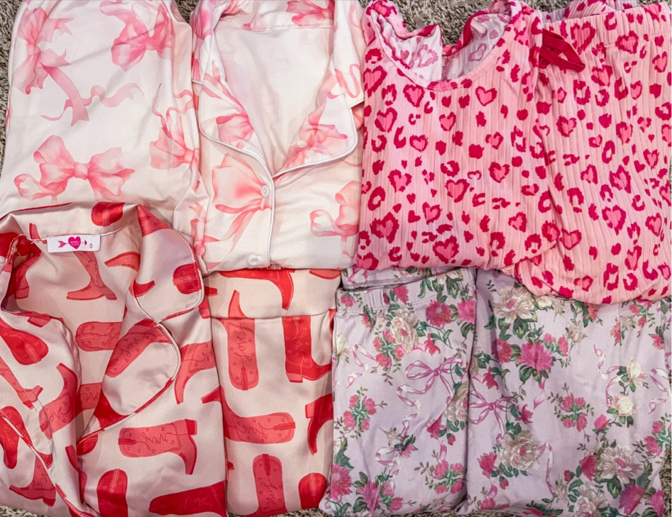 Pink pajamas! Girlie pajamas! Valentine’s Day pajamas! 

#LTKfindsunder100 #LTKfindsunder50