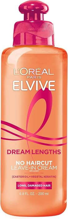 L'Oreal Paris Elvive Dream Lengths No Haircut Cream Leave In Conditioner, 6.8 fl. oz. | Amazon (US)