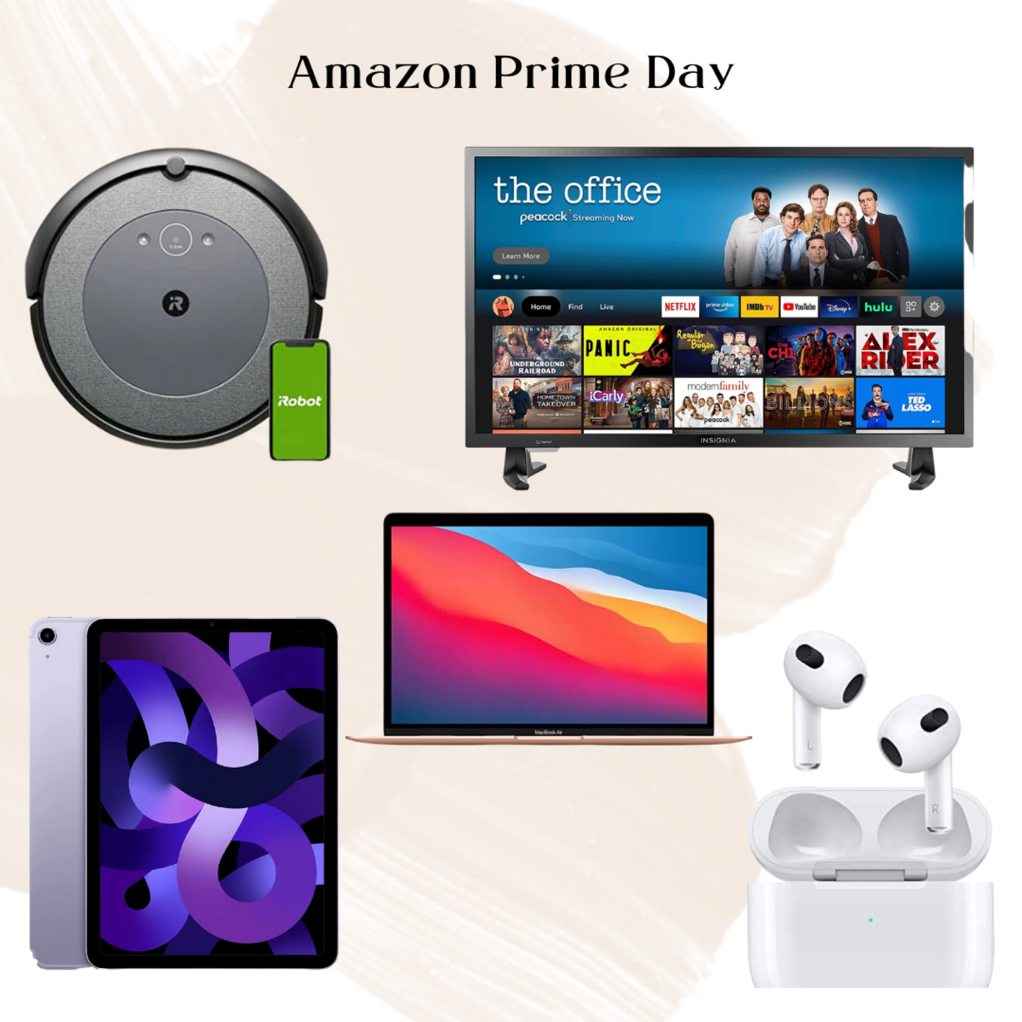 Amazon prime day! Electronics, mac book, apple air pods, iPad, roomba, home, smart tv

#LTKGiftGuide #LTKsalealert #LTKSeasonal