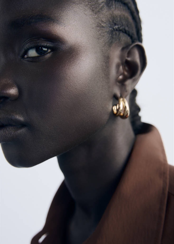 Double hoop earrings gold - Woman - One size - MANGO | Mango (US/MX/AU)