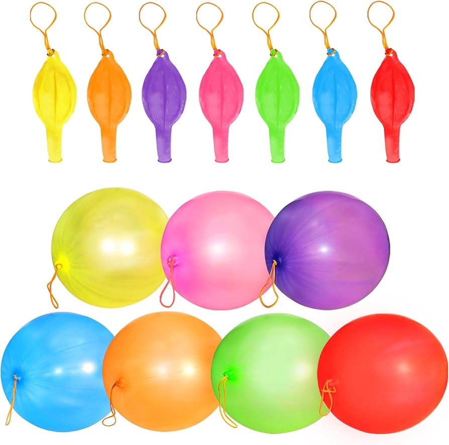 30Pcs Punch Balloons, Party Favors Heavy Duty Punching Balloons with Rubber Bands For Kids Birthd... | Amazon (US)