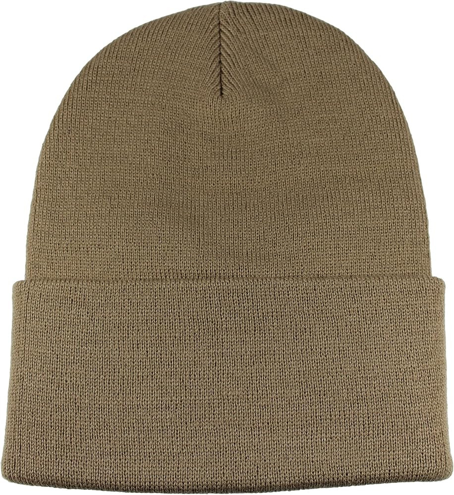 Gelante Men Women Warm Knit Cuffed Plain Beanie Hat Skull Cap. | Amazon (US)