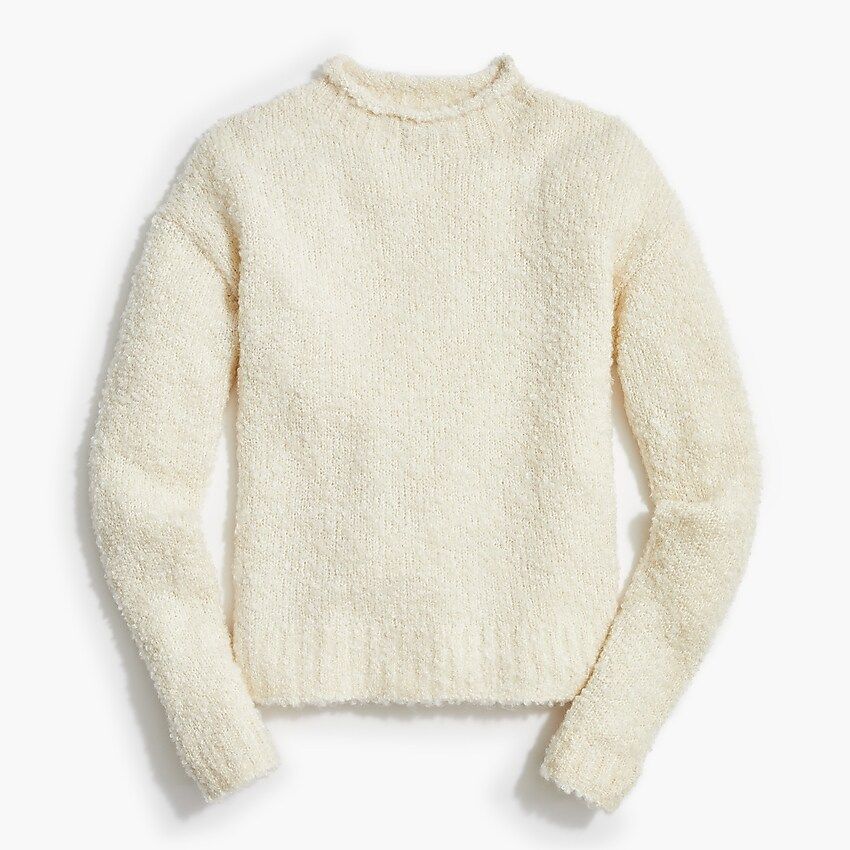 Bouclé mockneck sweater | J.Crew Factory