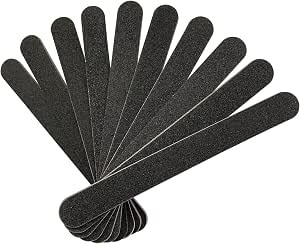 Nail File 10 PCS Professional Double Sided 100/180 Grit Nail Files Emery Board Black Manicure Ped... | Amazon (US)