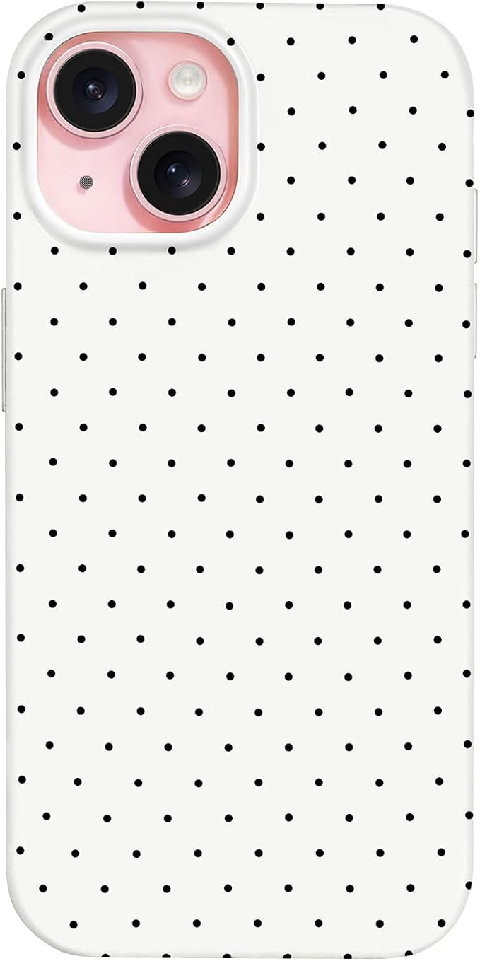 Hython for iPhone 15 Case Cute Polka Dot Aesthetic Design Simple Cover 6.1", Thin Slim Anti-Scrat... | Amazon (US)