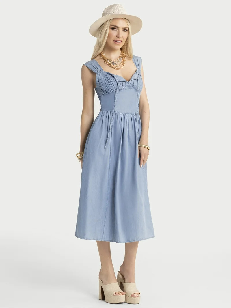 Jessica Simpson Women's Nicolette Paneled Dress, Sizes XS-XL - Walmart.com | Walmart (US)