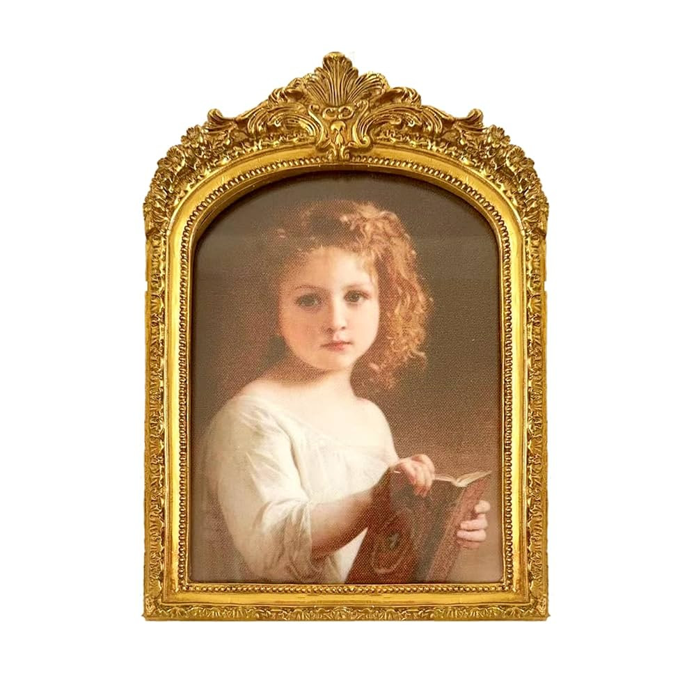 JINHUANG 6x8 Vintage Picture Frame, Elegant Antique Picture Frame with Glass Front for Tabletop a... | Amazon (US)