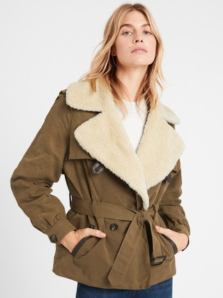Heritage Shearling-Collar Jacket | Banana Republic (US)