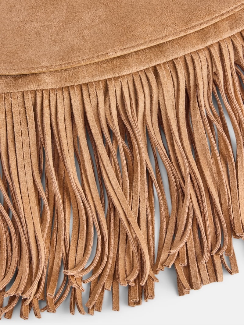 Scenario Women's Saddle Bag, Brown Fringe | Walmart (US)