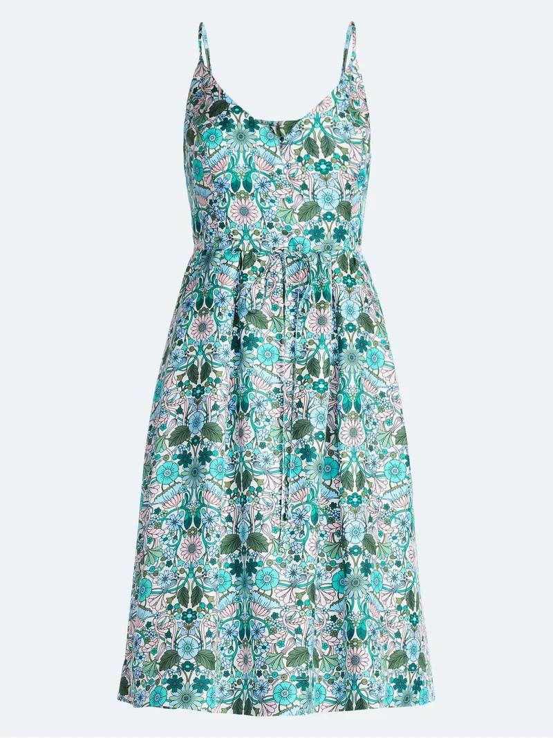 Free Assembly Women's and Women's Plus Sleeveless Printed Silk Dress, Sizes XS-4X | Walmart (US)