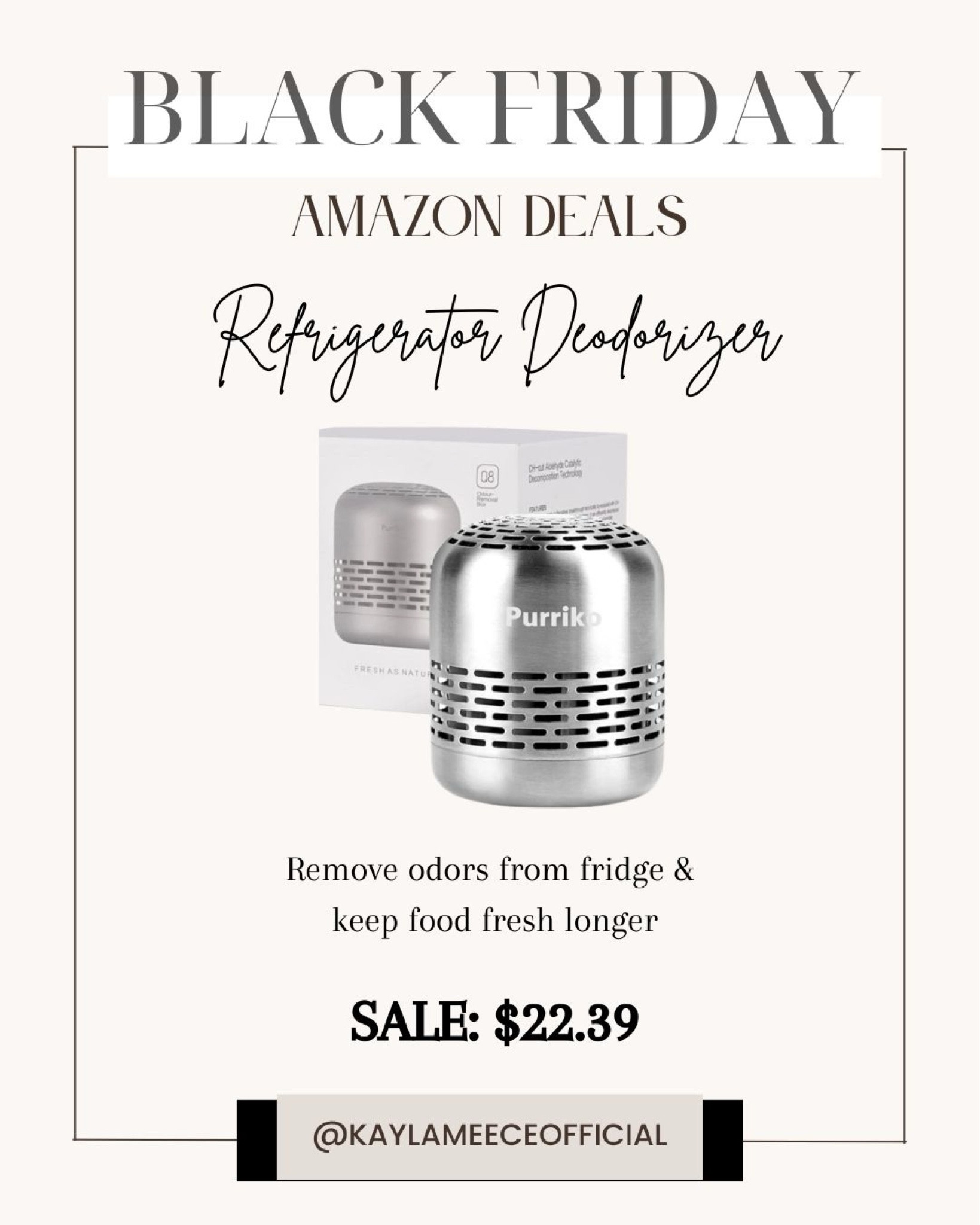 Fridge Deodorizer

#amazonfinds #amazonhome #fridgedeoderizer #kitchenessentials #kitchengadgets #topblackfridaydeals #cyberdeals #cybersales  

#LTKHome #LTKGiftGuide #LTKCyberWeek