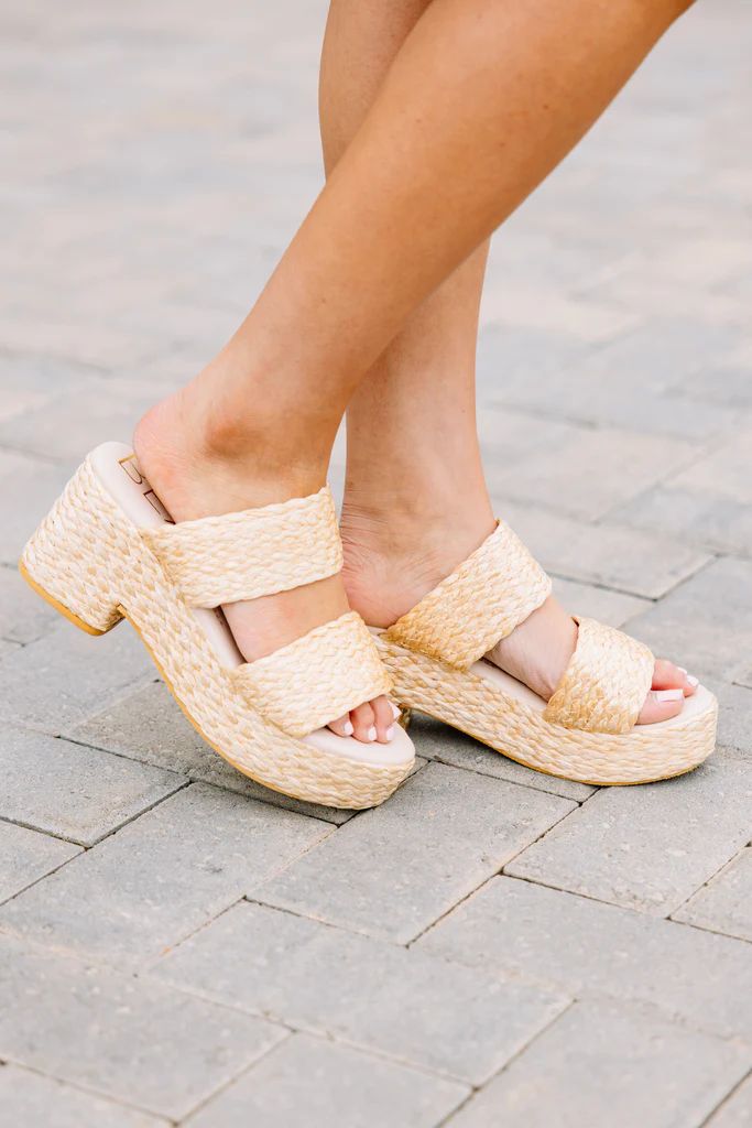 On The Boardwalk Gold Jute Heels | The Mint Julep Boutique