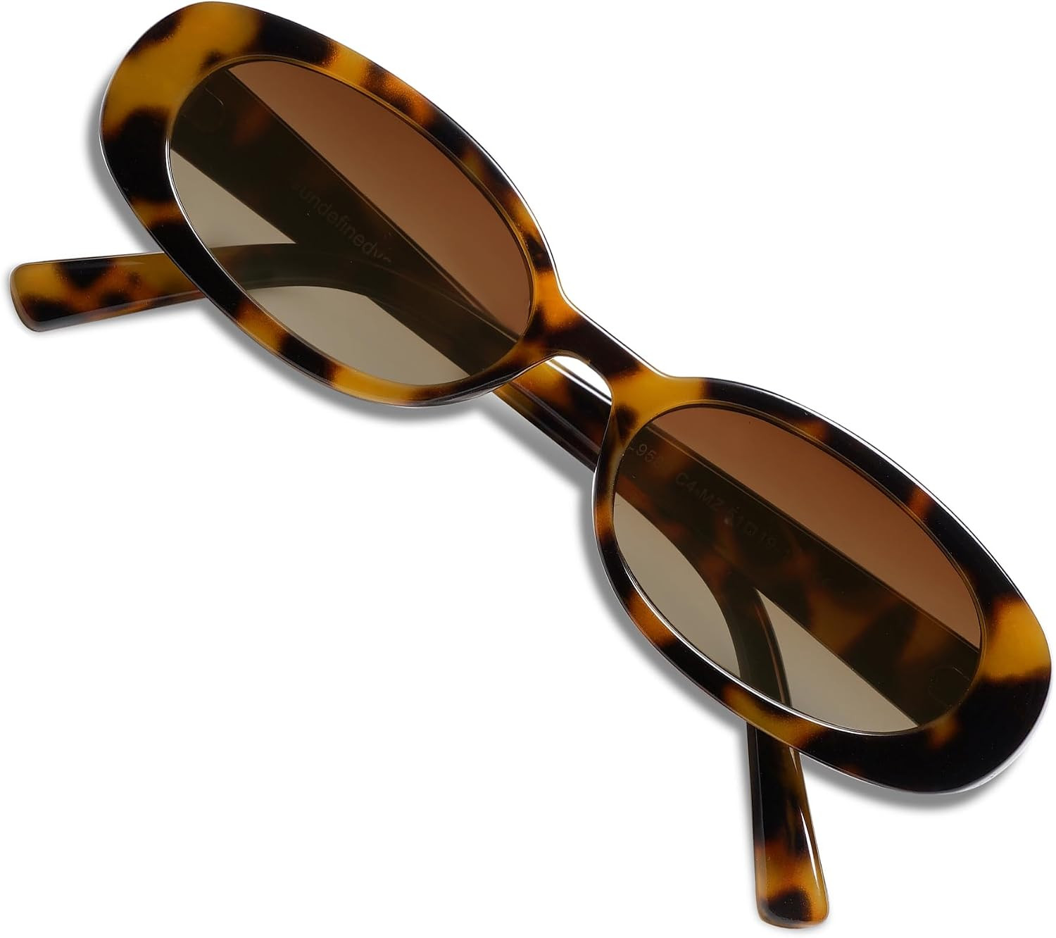 VANLINKER Polarized Small Trendy Skinny Vintage Oval Sunglasses Women Tinted Glasses Tortoise Frame | Amazon (US)