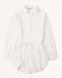 Gauzy Beach Mini Dress Coverup | Abercrombie & Fitch (US)