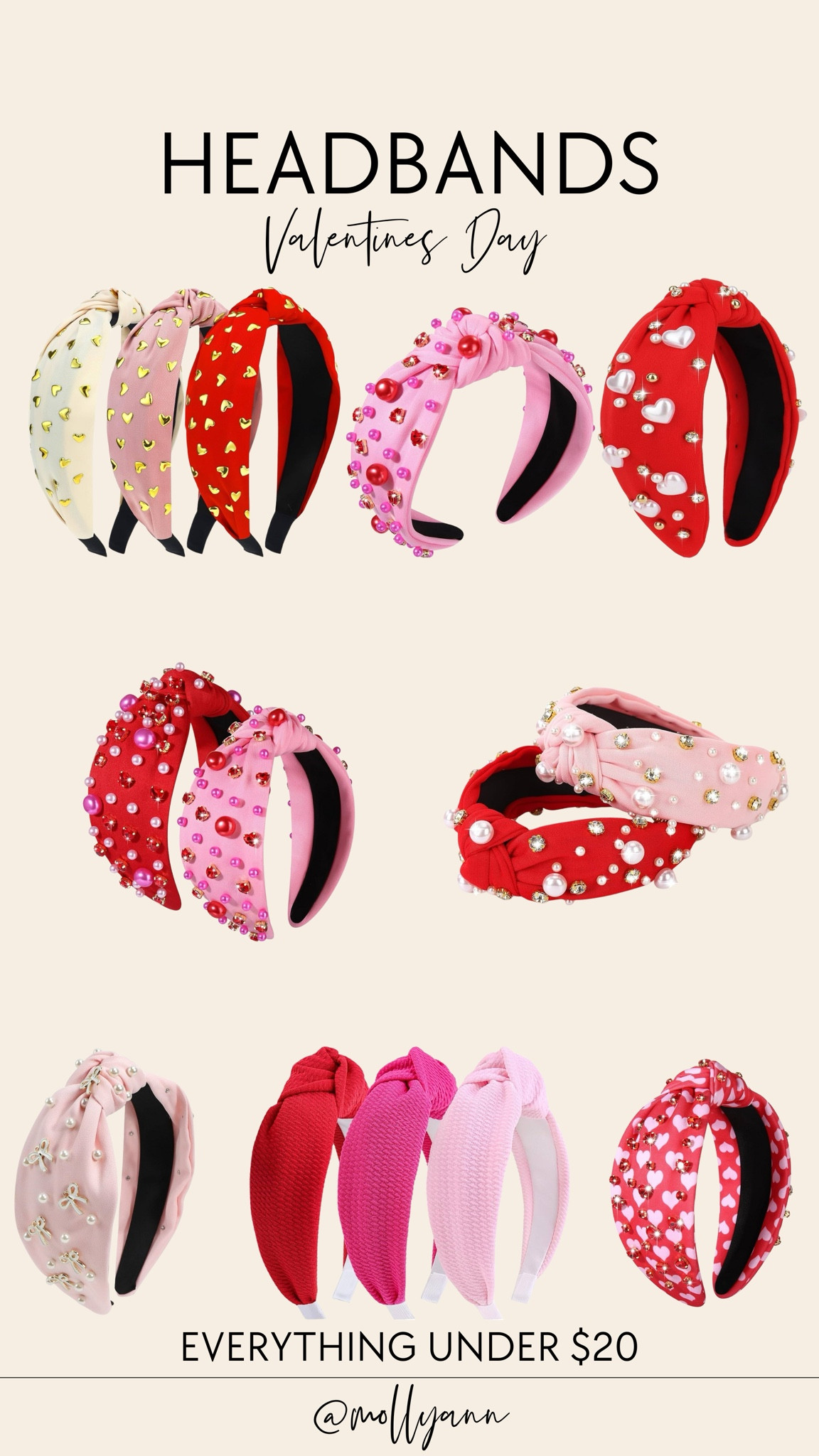 Headbands for Valentine’s Day from Amazon- all under $20!! 

#LTKStyleTip #LTKFindsUnder50 #LTKSeasonal