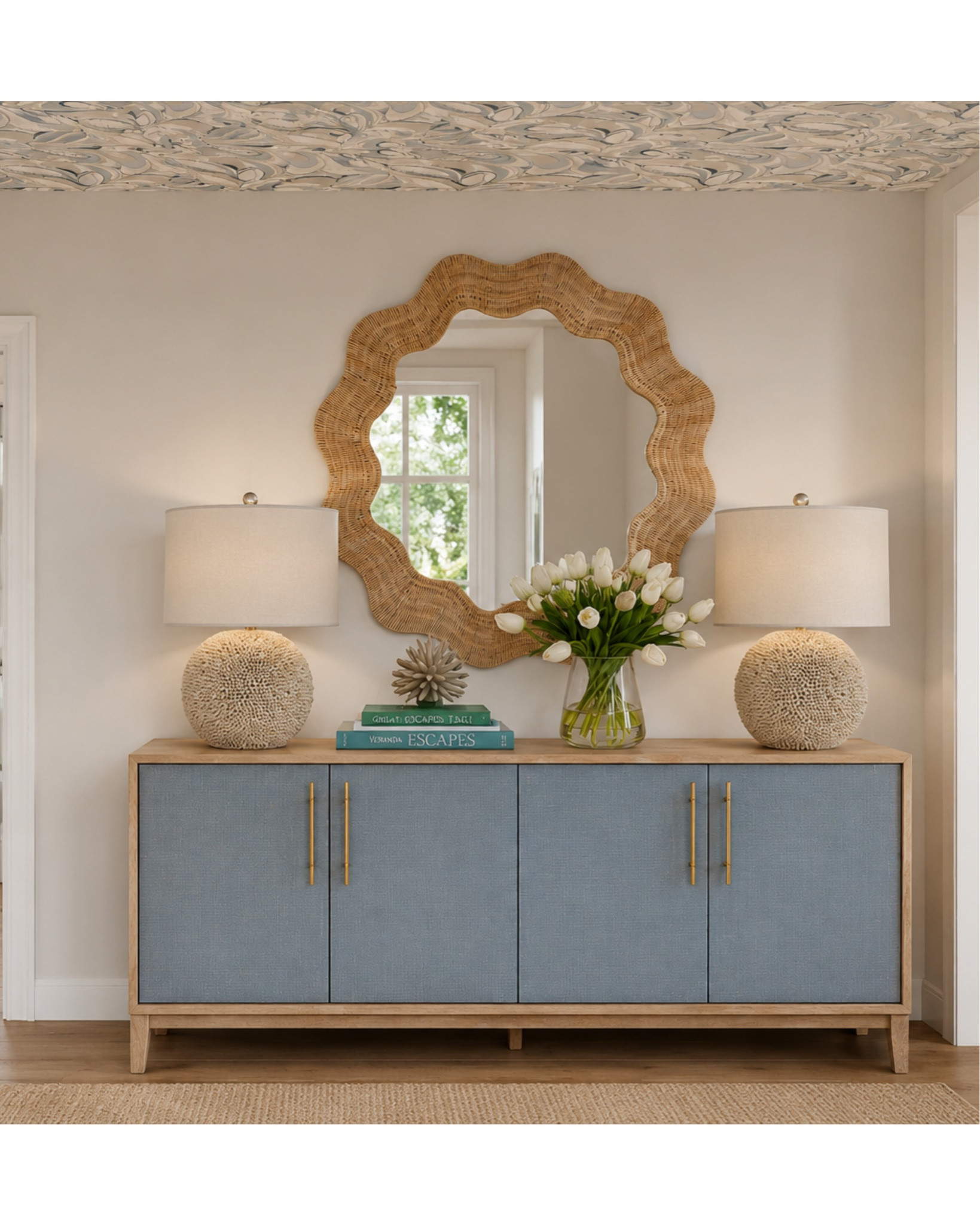 Love this sideboard styling for a beach house!

#LTKHome #LTKSaleAlert #LTKdayinmylife