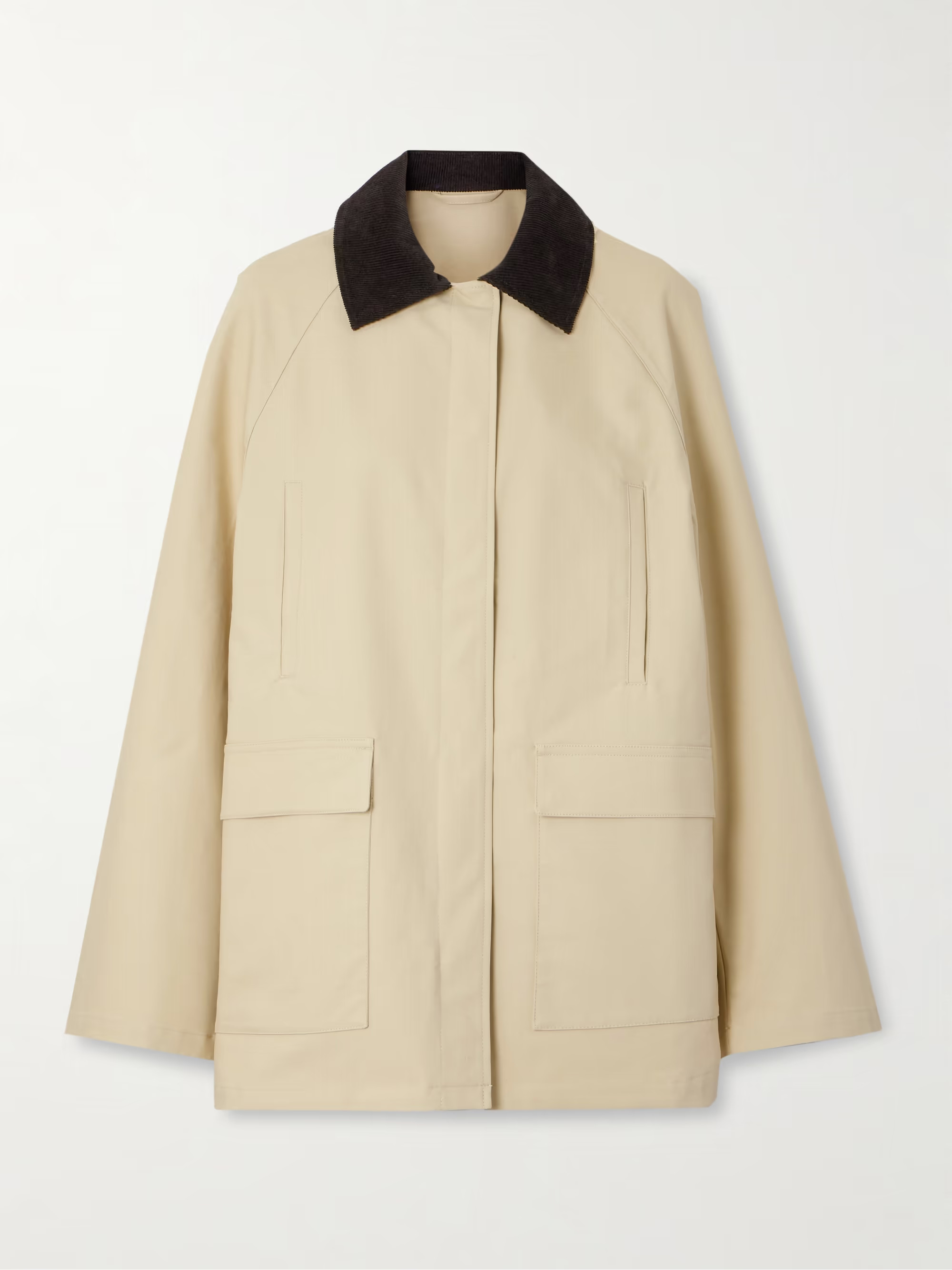 Corduroy-trimmed coated-canvas jacket | NET-A-PORTER (US)