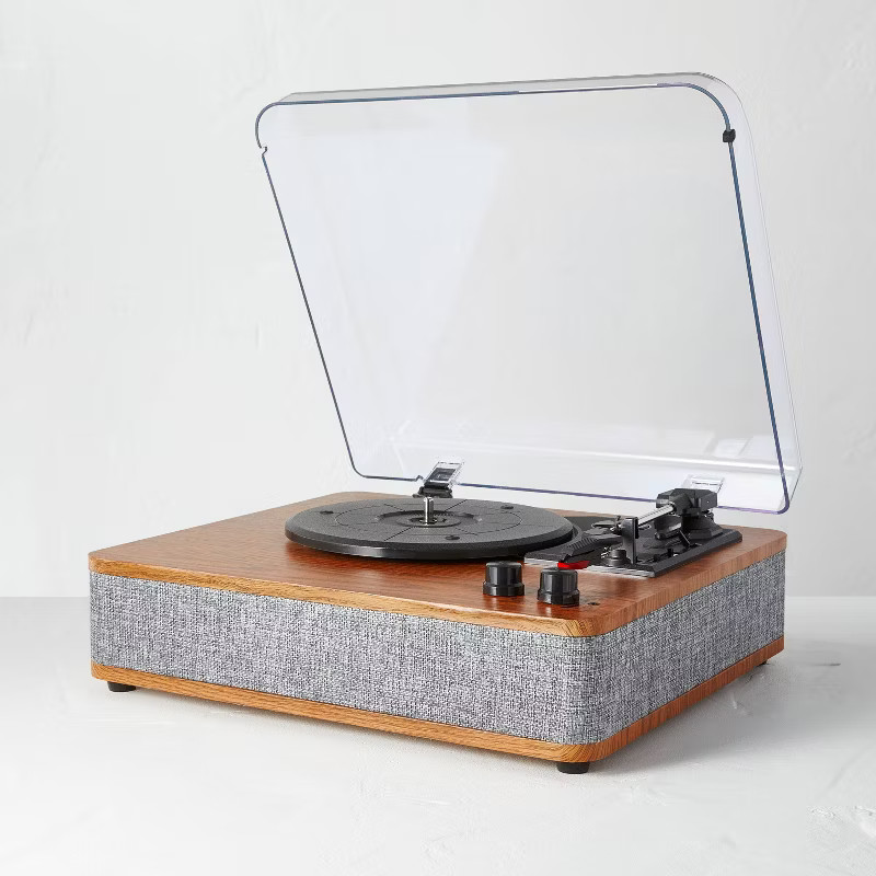 3-Speed Record Player Brown/Gray - Hearth & Hand™ with Magnolia | Target