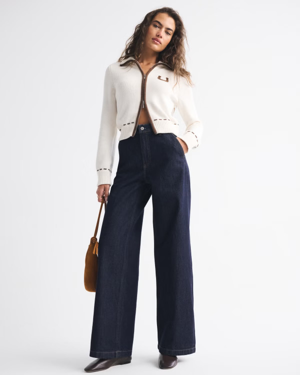 High Rise Wide Leg Jean | Abercrombie & Fitch (UK)