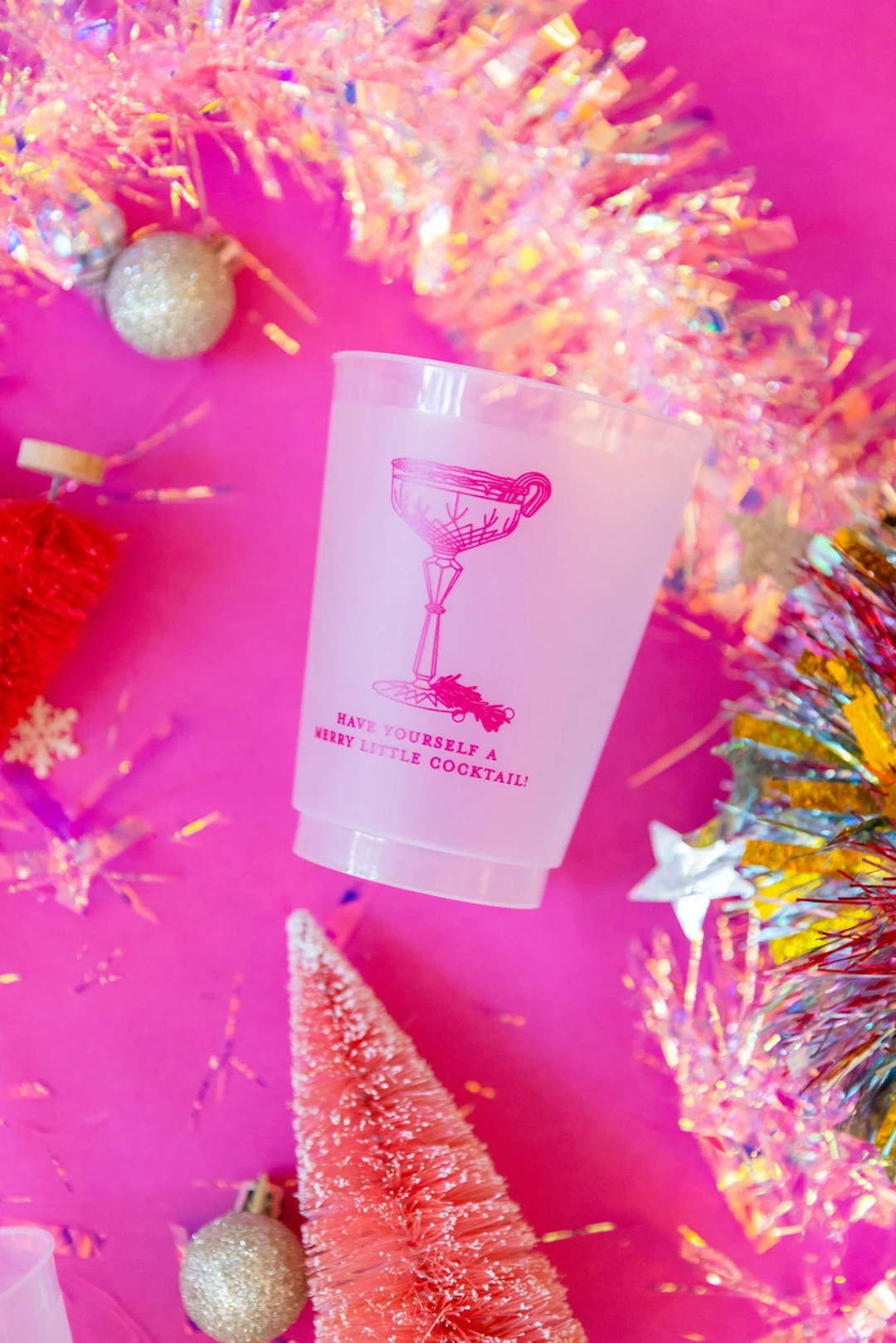 Have Yourself A Merry Little Cocktail Frost Flex Holiday Cups - Etsy | Etsy (US)