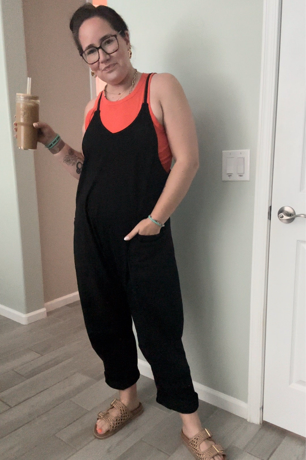 The perfect oversized jumpsuit for summer, paired with a comfy pair of sandals and high neck tank

#LTKSeasonal #LTKStyleTip #LTKMidsize