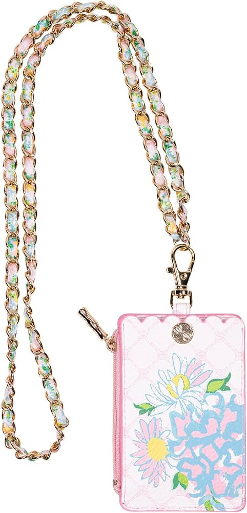 Lilly Pulitzer ID Case with Lanyard, Keychain Wallet with Zip Close, Cute Durable Card/Badge Hold... | Amazon (US)