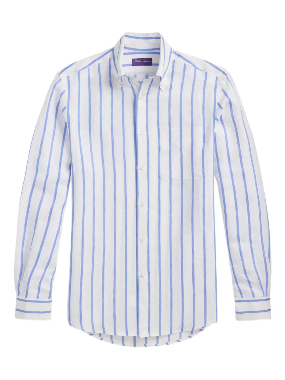 Ralph Lauren Purple Label striped button-up shirt - White | Farfetch Global