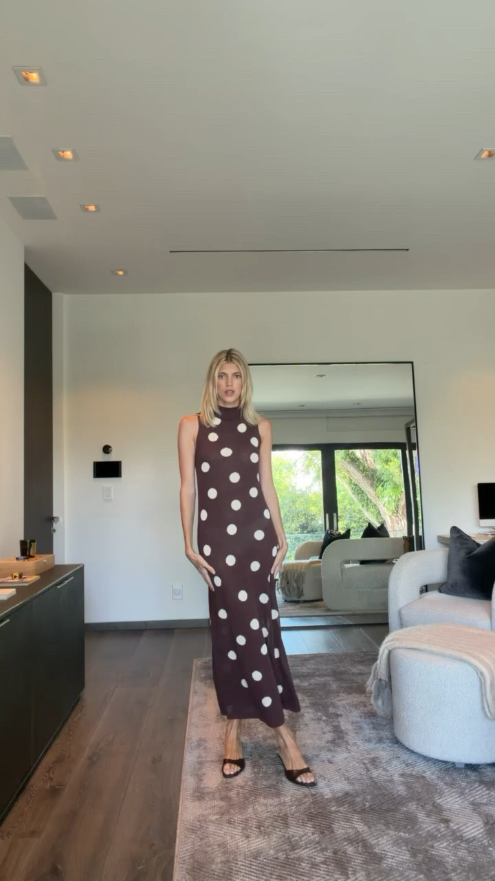 I am obsessed with this brown polka dot maxi dress! 🤎 Paired with these low heeled sandals.

#LTKootd #LTKSeasonal #LTKgrwm