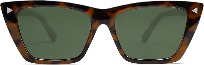 SOJOS Trendy Sunglasses Womens Cute Cat Eye Polarized Square Women Designer Shades SJ2297 | Amazon (US)