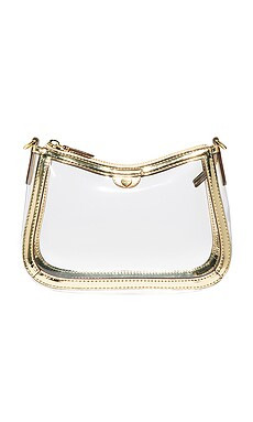 Stoney Clover Lane Curved East/west Crossbody in Gold Metallic from Revolve.com | Revolve Clothing (Global)
