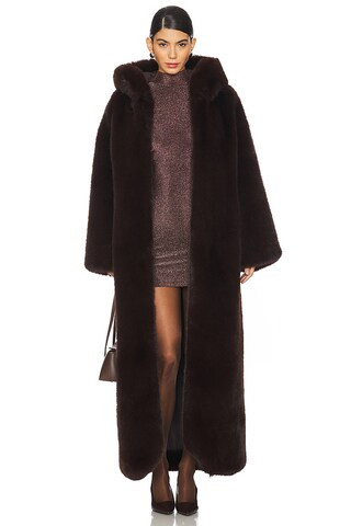 GIUSEPPE DI MORABITO Faux Fur Coat in Brown from Revolve.com | Revolve Clothing (Global)