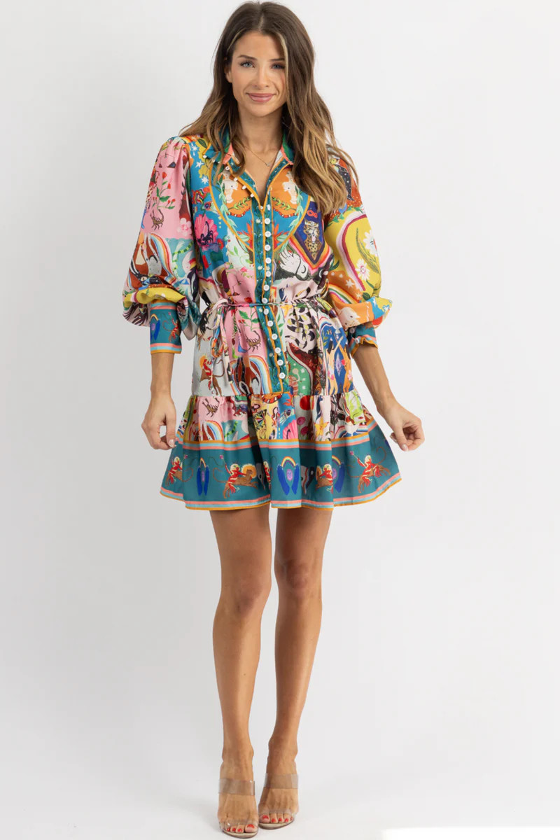 HELENA MULTIPRINT MINI DRESS *BACK IN STOCK* | L'ABEYE