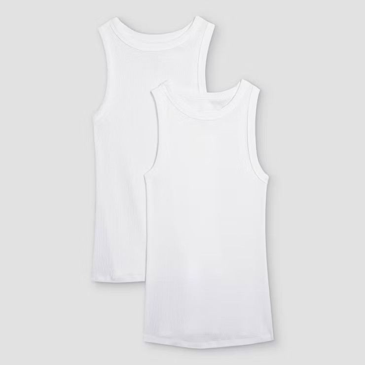 Women's Slim Fit Ribbed 2pk Bundle Tank Top - A New Day™ | Target