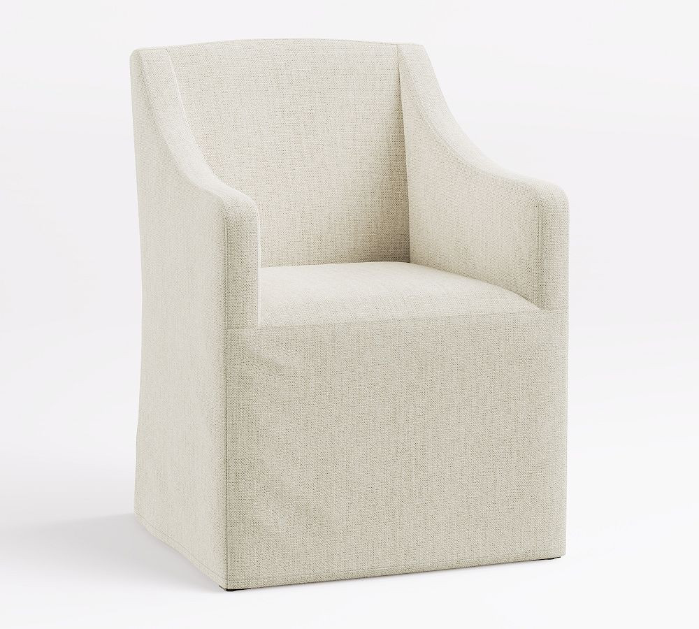 Classic Slope Slipcovered Dining Armchair | Pottery Barn (US)