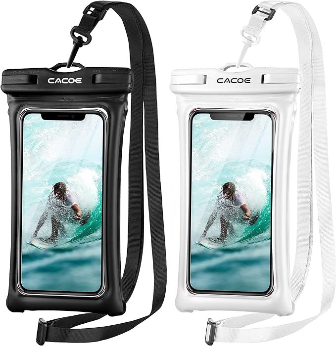 CACOE [Floatable] Floating Universal Waterproof Phone case 2 Pack-Up to 7.0",Phone Pouch with Adj... | Amazon (US)