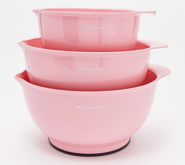 KitchenAid Set of 3 Non-Slip Mixing Bowls | QVC